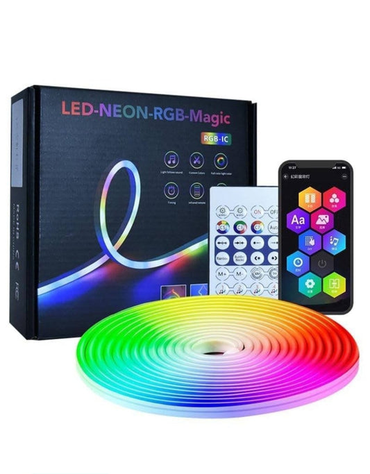 GlowLine Colourful Neon Strip light ( 5 meter) with Remote control