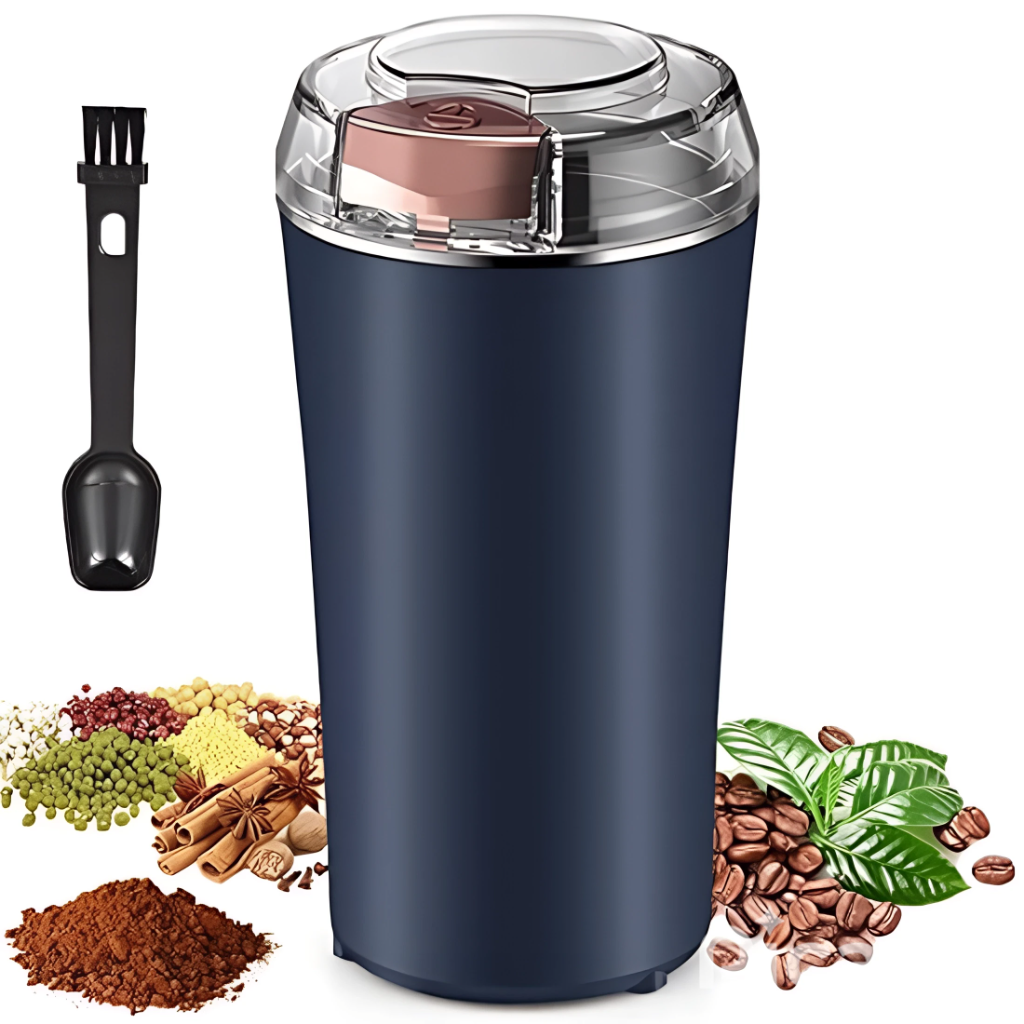 “Premium Electric Mini Grinder | Stainless Steel Blades for Spices, Nuts & Coffee”