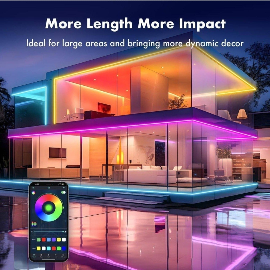 GlowLine Colourful Neon Strip light ( 5 meter) with Remote control